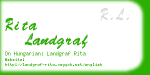 rita landgraf business card
